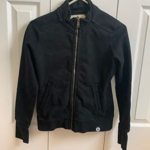 American Giant zip up sweatshirt, black, size Small